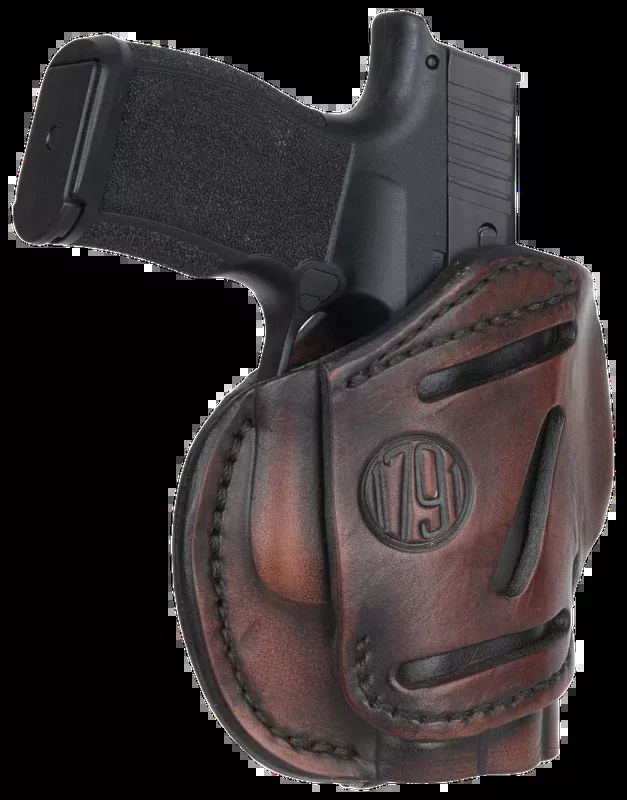 1791 Gunleather 3-way Vintage Leather Ambidextrous Belt Loop Holster for Ruger LCP 02 3WH2VTGA