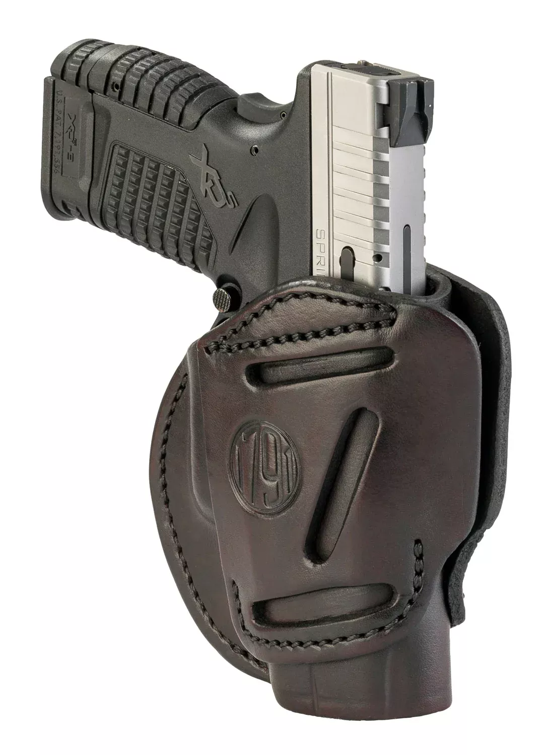 1791 Gunleather 3WH4SBRA 3-WayIWB/OWB Size 04 Signature Brown Leather Belt Loop Fits Springfield XD Fits Walther PPS Fits Springfield XDS Fits Taurus G2C Ambidextrous Hand