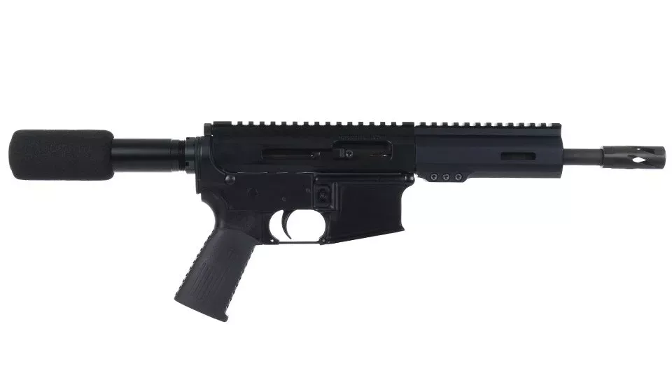 .22 Magnum Right Side Charging Complete Pistol | 7.5″ Parkerized Heavy Barrel | 1:16 Twist | Forged Lower | MLOK Split Rail