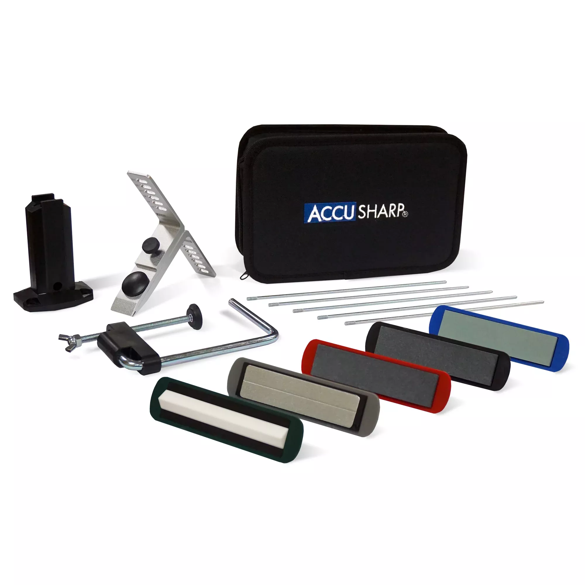 AccuSharp Precision 5 Stone Sharpening Kit – Complete System for Field and Workshop