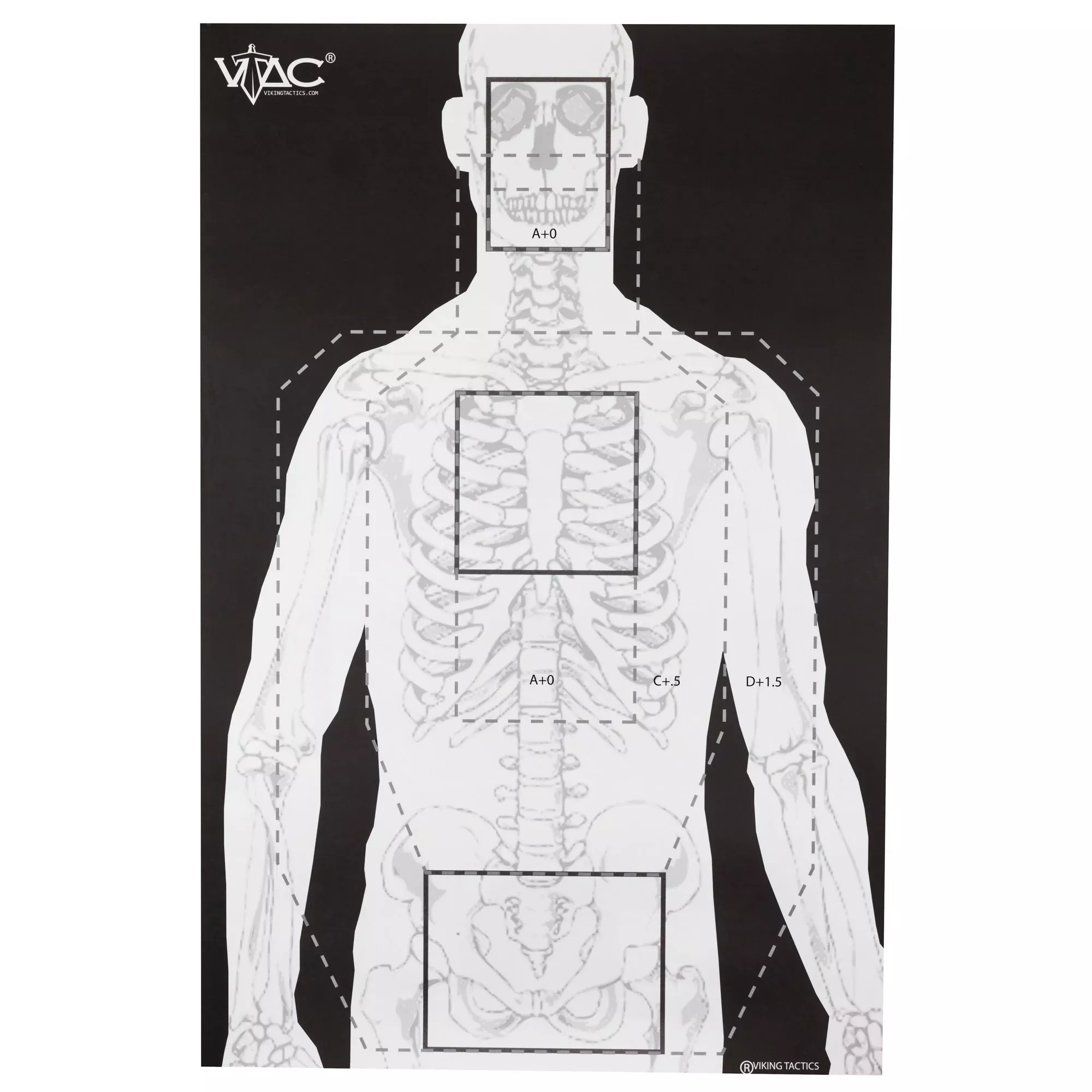 Action Target 2-Sided V-TAC Paper Target – 100 Pack