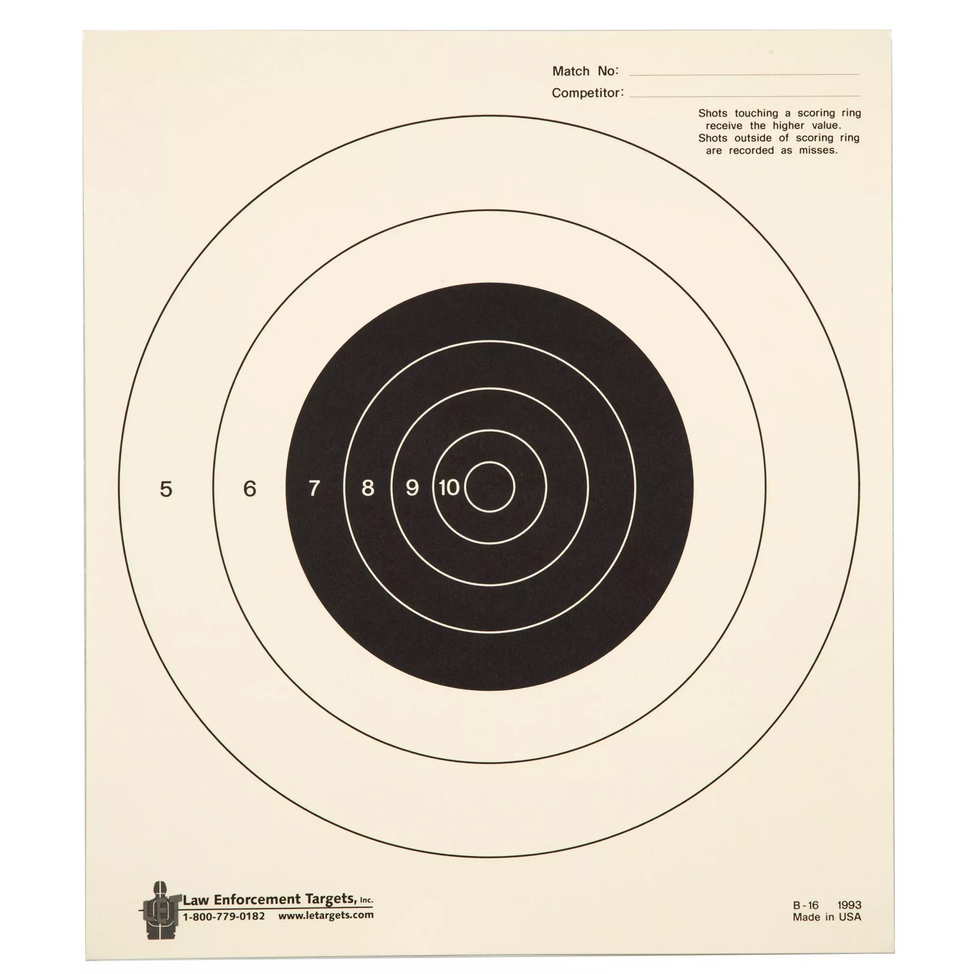 Action Target Bullseye Tag Paper Targets – 100 Pack