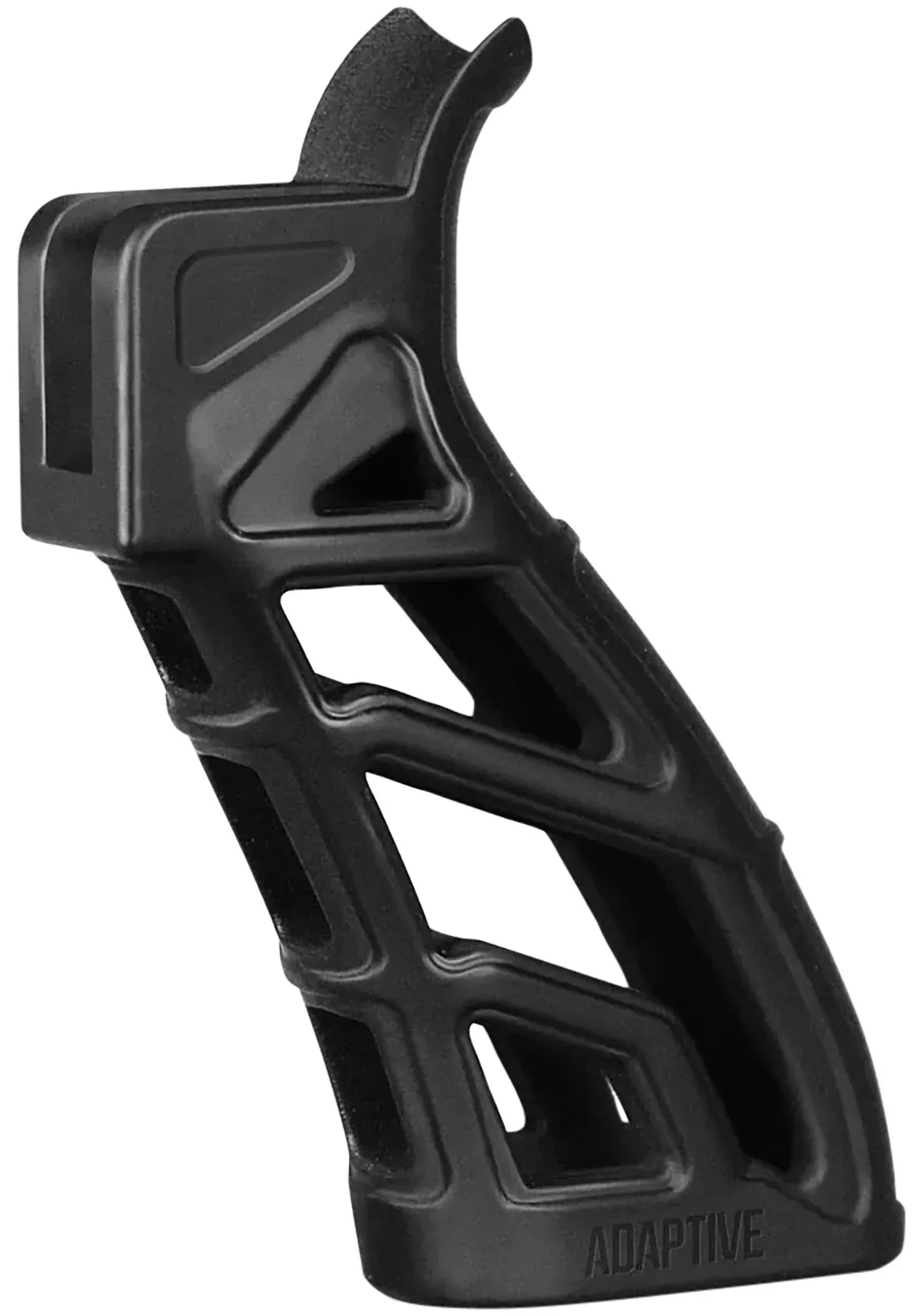 ADAPTIVE TACTICAL AT01900 Lightweight Tactical Grip (LTG)Skeletonized Black Polymer, 25 Degree Grip Angle, Fits AR Platform