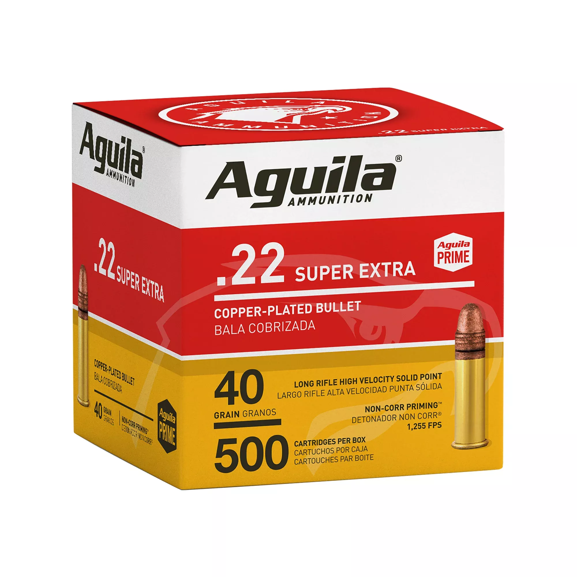 Aguila .22 LR 40gr High Velocity Solid Point – 500 Rounds