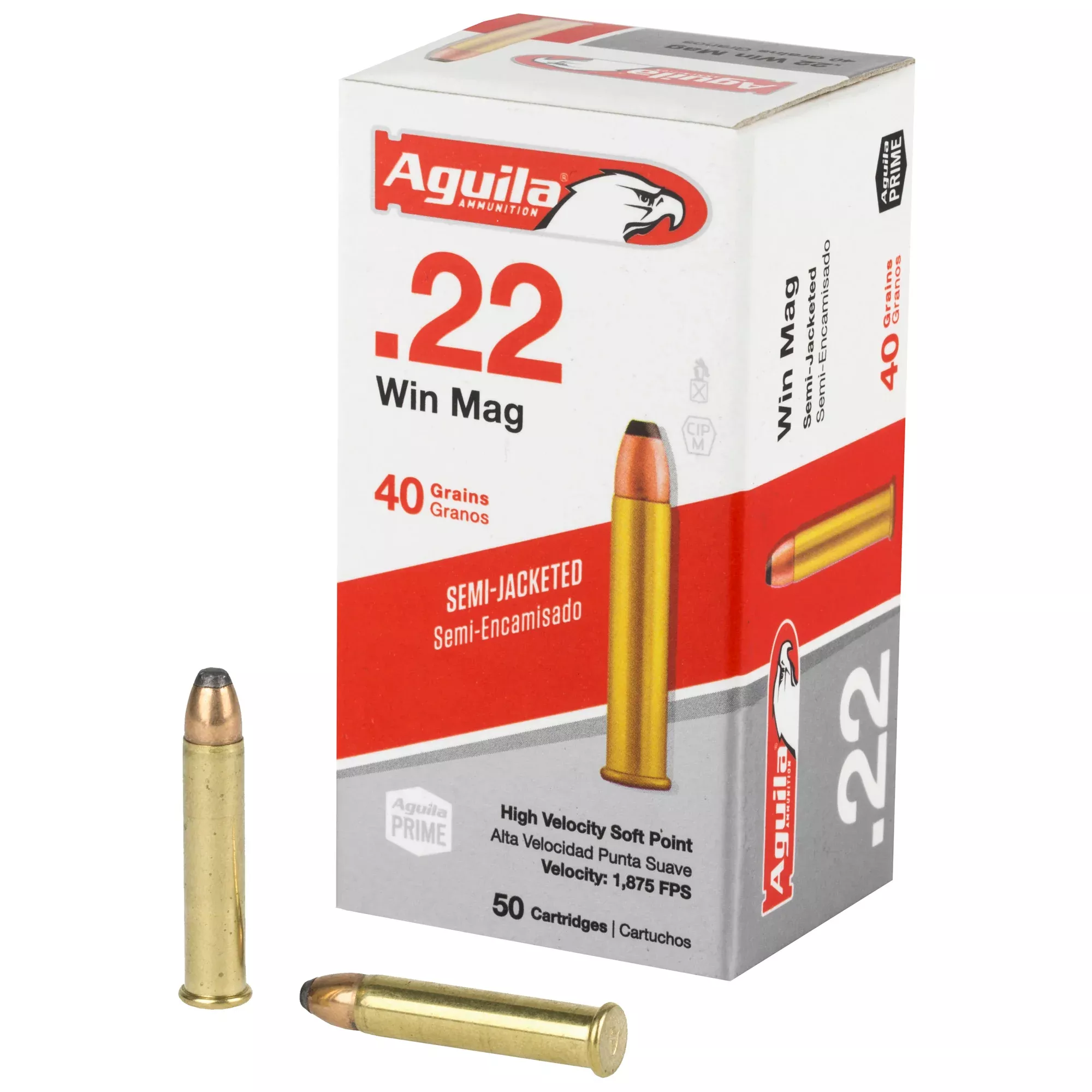 Aguila 22 WMR 40gr Soft Point – 50 Rounds