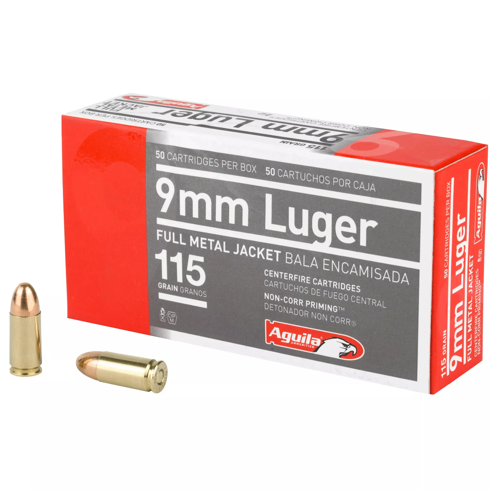 Aguila 9mm 115gr FMJ – 50 Rounds