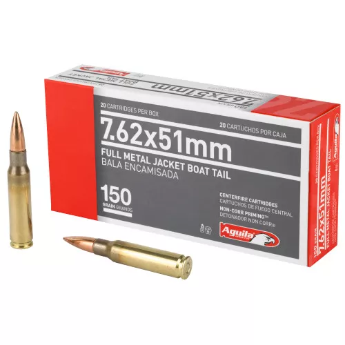 Aguila Ammunition - 7.62x51 - 150gr FMJ BT - 20rd Box