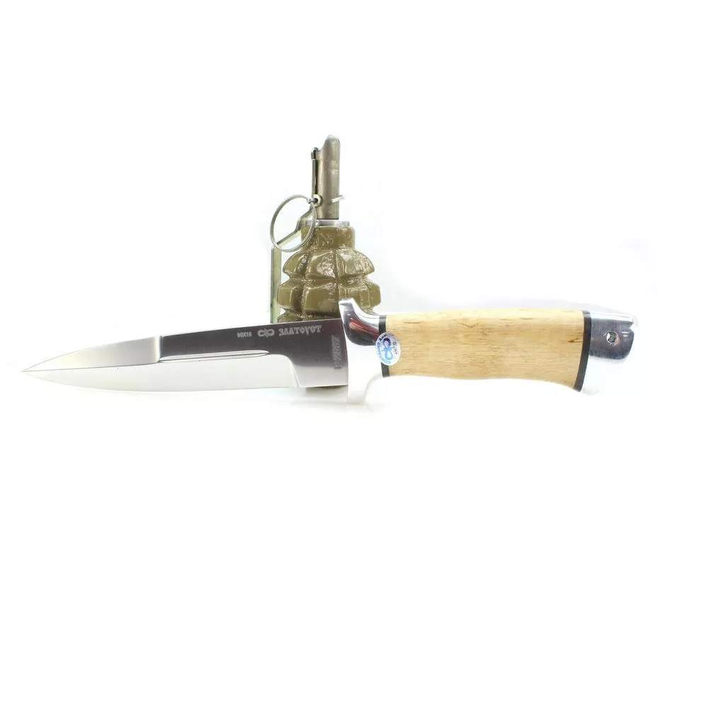 AIR Zlatoust Knife Lynx. Birch Handle