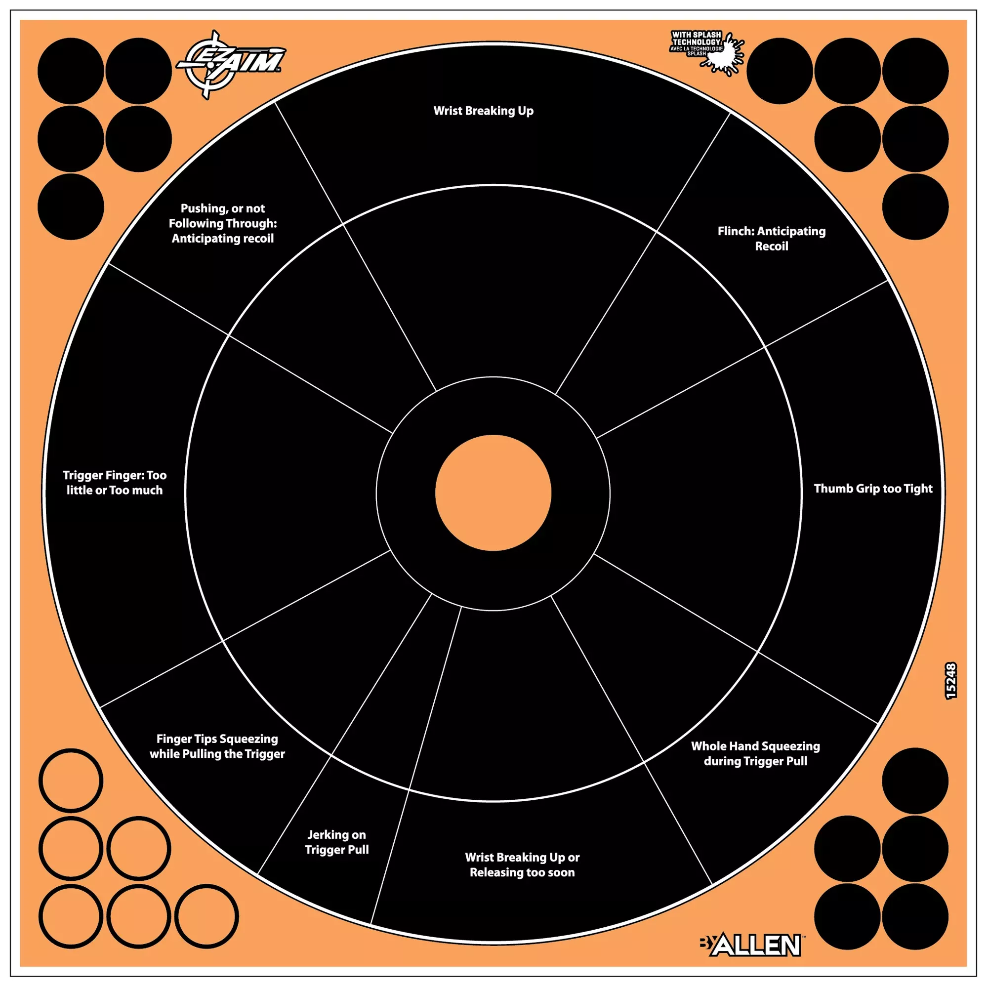 Allen EZ Aim 12x12 Handgun Trainer Target – 5 Pack