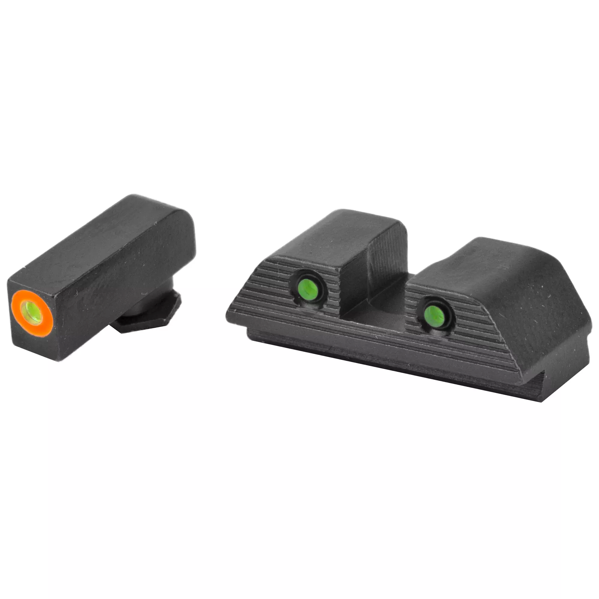 AmeriGlo Trooper Night Sights for Glock Gen 1-4 – Orange Outline Front