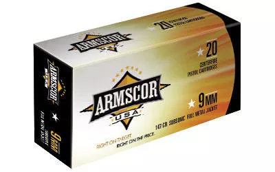 Armscor 9mm 147 Grain Full Metal Jacket 50/1000