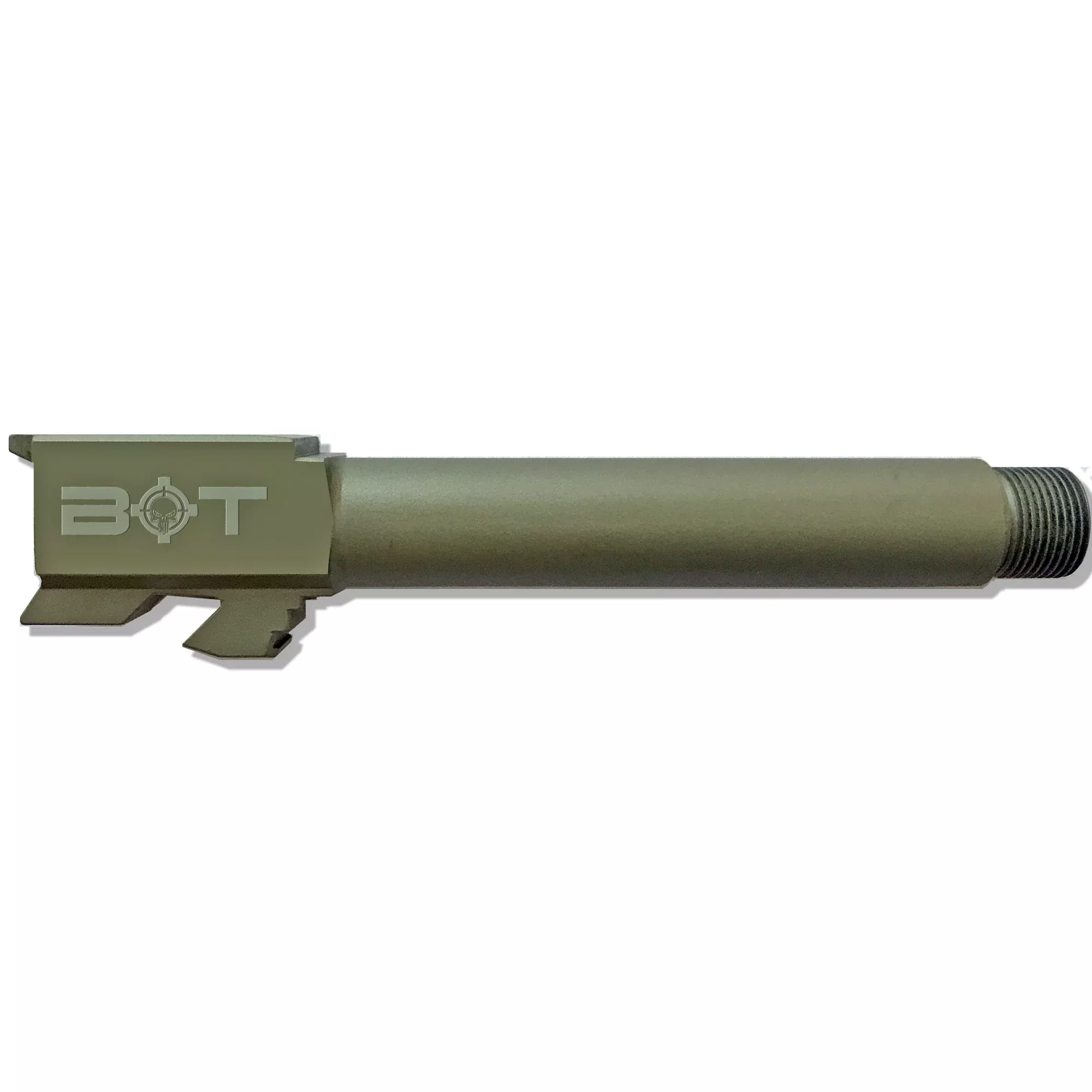 Backup Tactical Threaded Barrel for Glock 19 – 1/2x28 Thread Pitch – OD Green Finish
