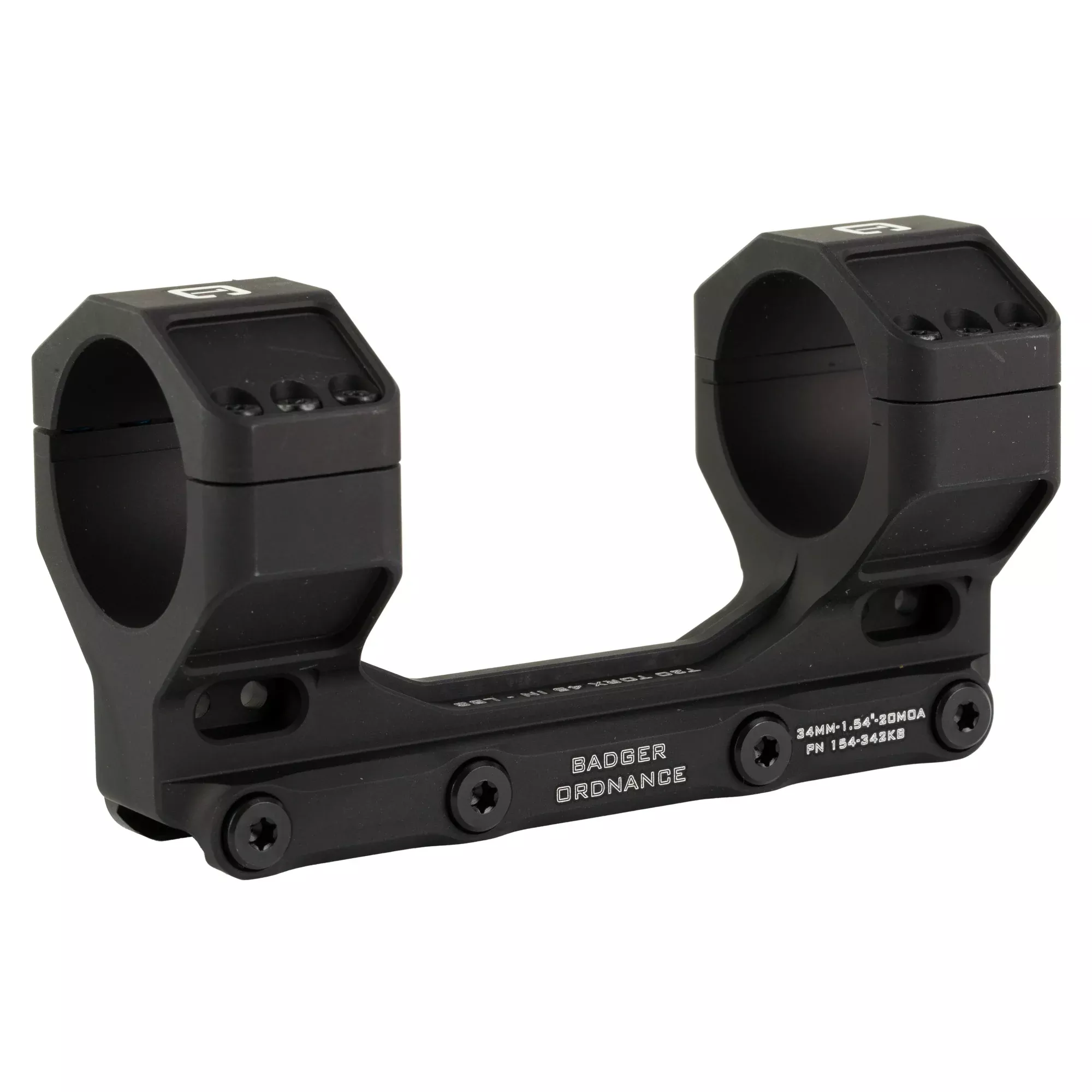 Badger Ordnance Condition One Modular Mount (COMM) Max 34mm 1.54" Height 20 MOA – Black