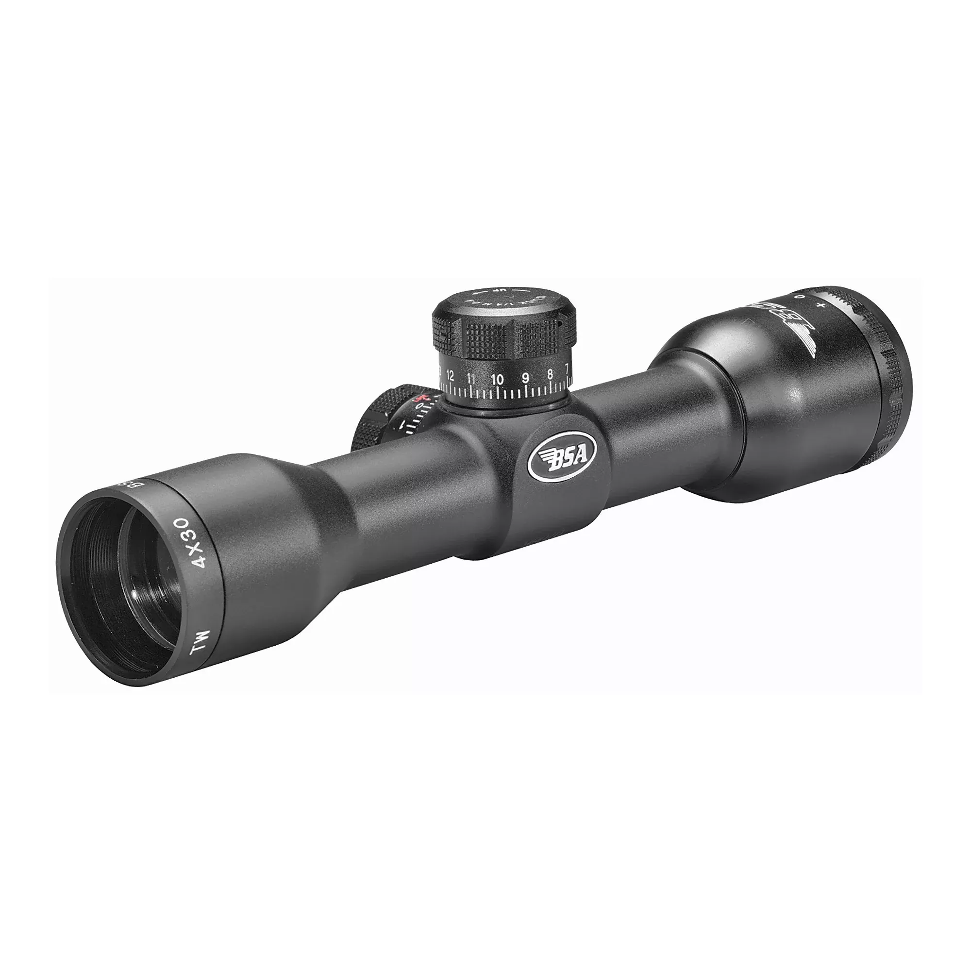 BSA TACT WPN 4X30 Mil-Dot Rifle Scope – Fixed 4x Magnification
