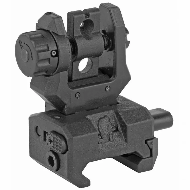 CAA Lower Profile Rear Flip Up Sight Black