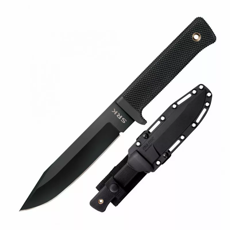 Cold Steel 3V SRK Fixed Blade Knife Plain Edge Blade 6" Black Handle