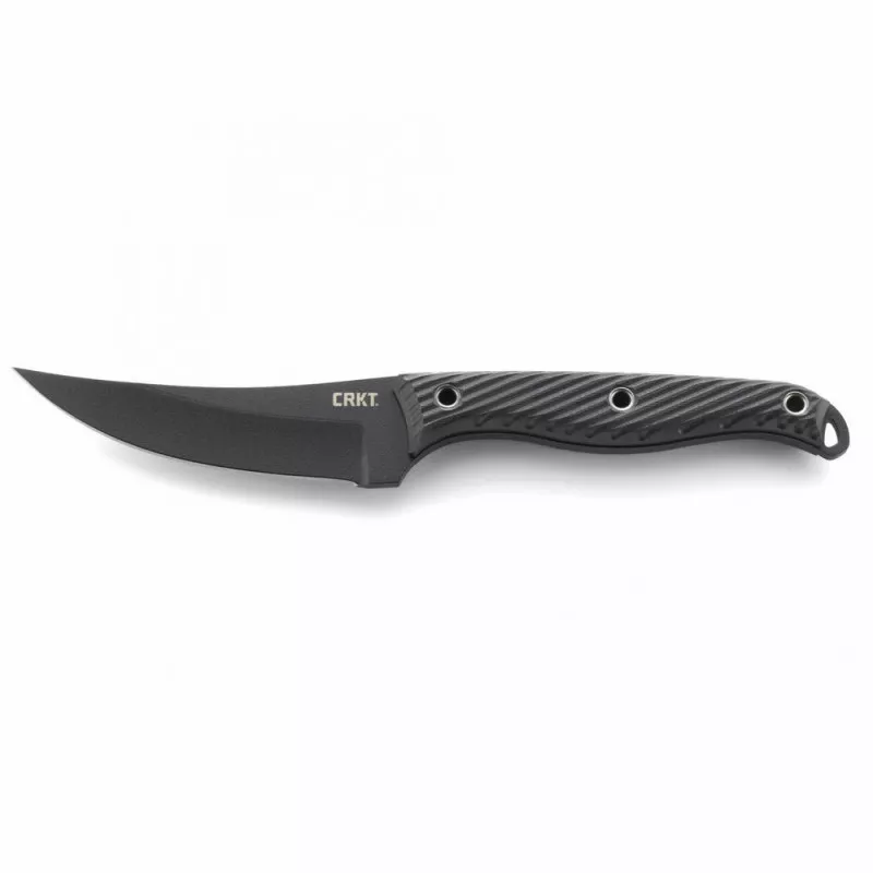 Columbia Clever Girl 4.6" Plain Fixed Blade Knife Black Handle