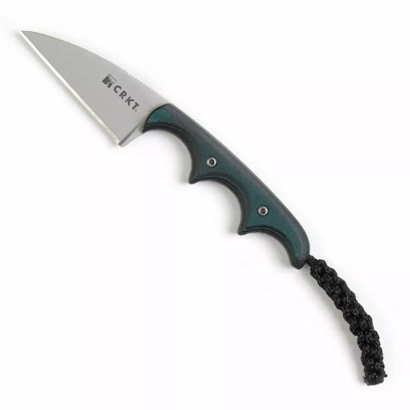 Columbia Minimalist Wharncliffe 2" Fixed Blade Knife Wharncliffe Plain Edge Black/Green Micarta