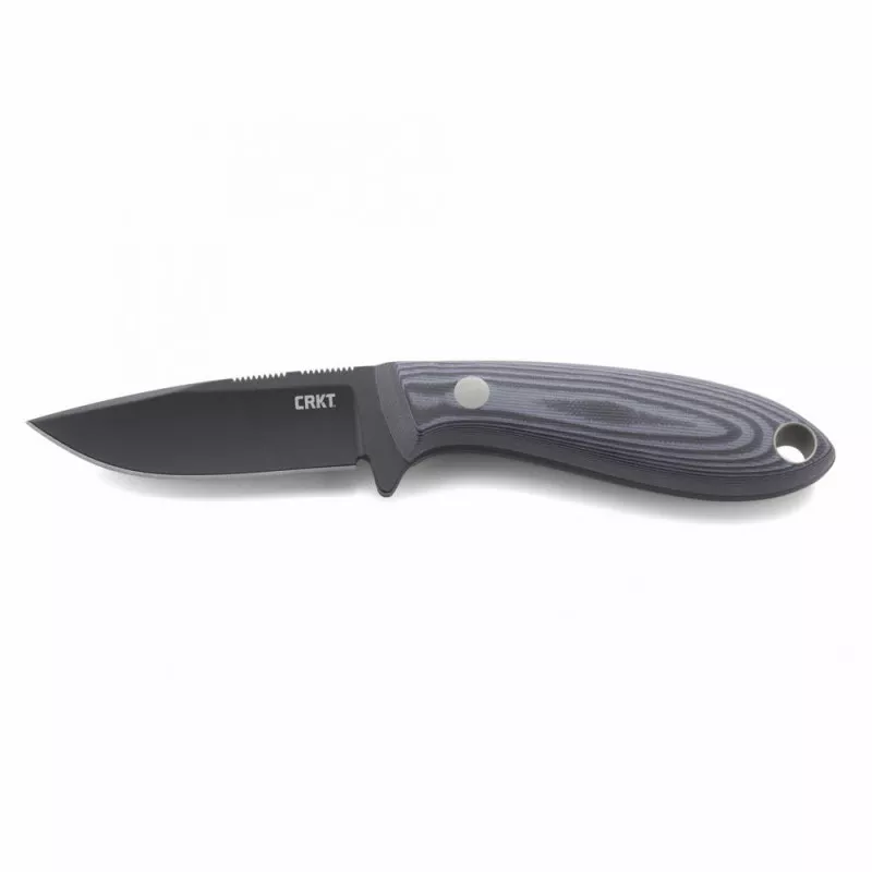 Columbia Mossback Hunter Fixed Blade Knife Drop Point Black Blade 3.19" Black G10 Handle