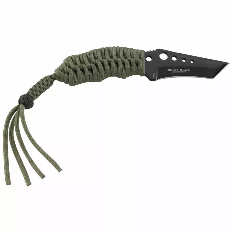 Columbia Triumph Neck Plain Fixed Blade 2,75" Black Handle OD Green
