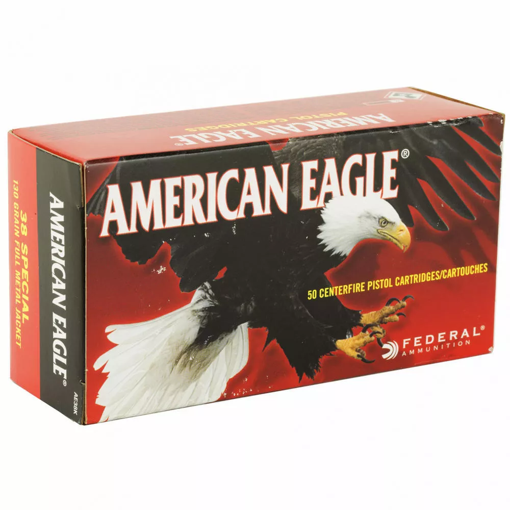 Fed American Eagle 38 Special 130 Grain Full Metal Jacket 50/1000