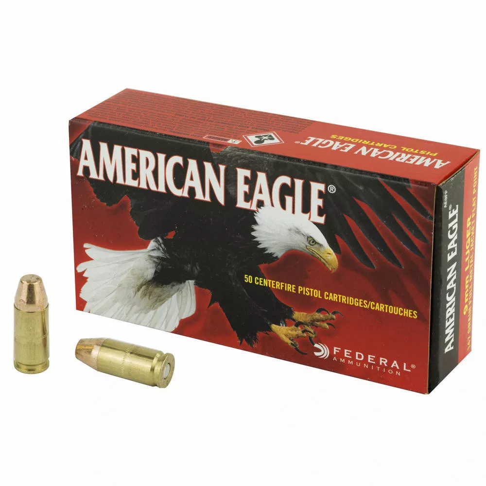 Fed American Eagle 9mm 147 Grain Full Metal Jacket 50/1000