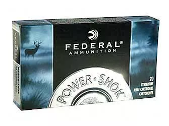 Fed PowerShok 222rem 50 Grain Solid Point 20/200