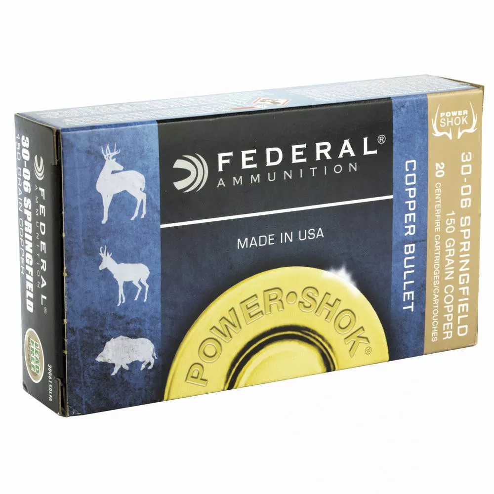 Fed PowerShok 30-06 150 Grain Copper 20/200