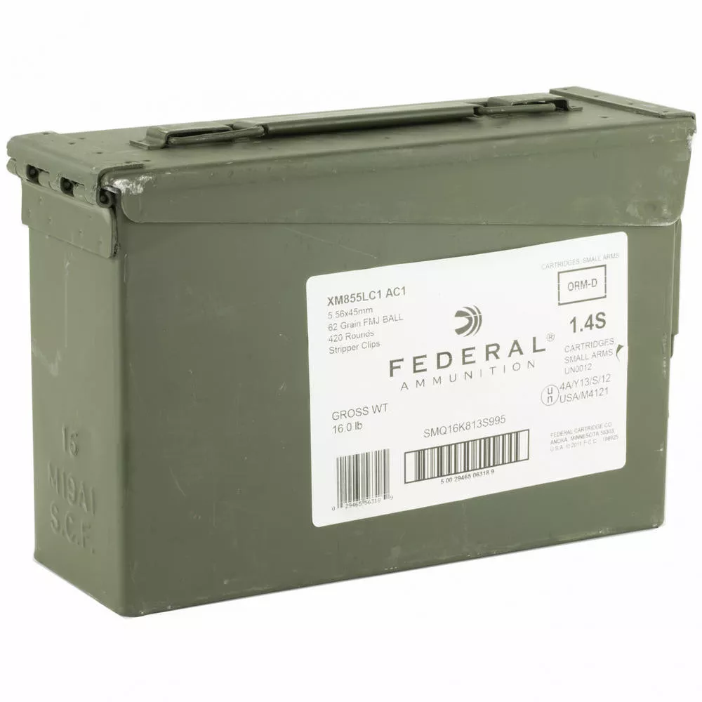 Fed Xm855lcac1 556 62 Grain 420/can