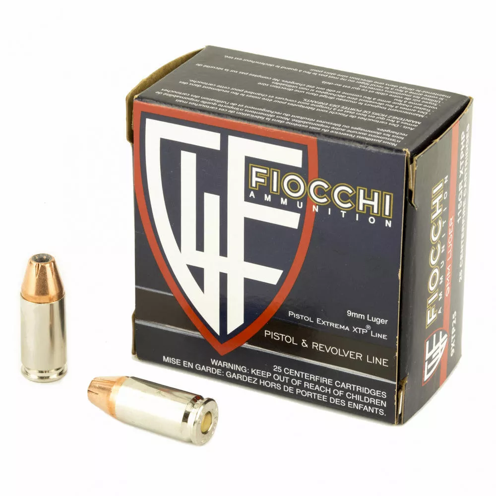Fiocchi 9mm 115 Grain XTP 25/500
