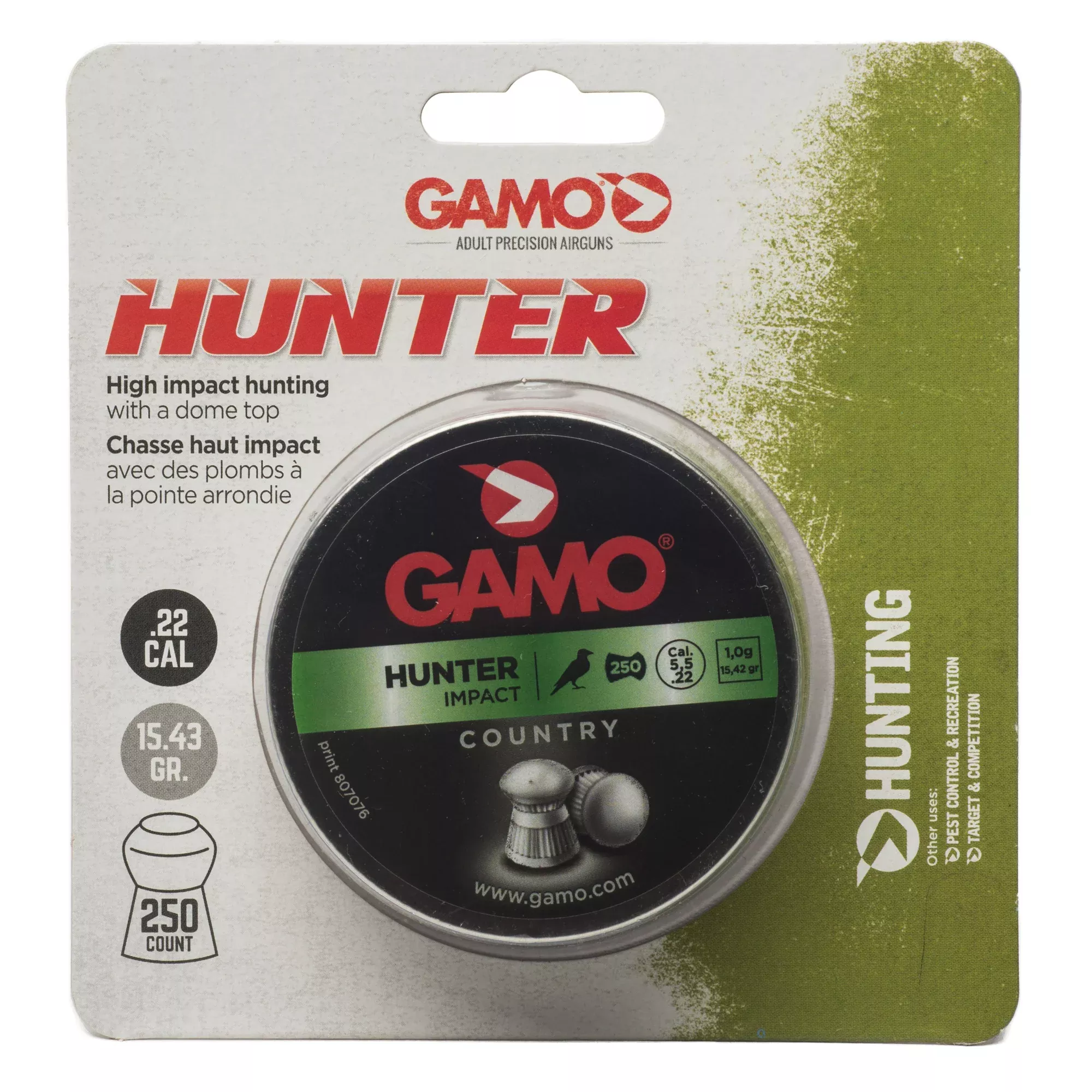 Gamo Hunter Round Nose .22 Cal Pellets – 250 Count