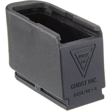 Ghost Moab Mag Extension For - Glock 43x48 Plus 4 Rounds Black