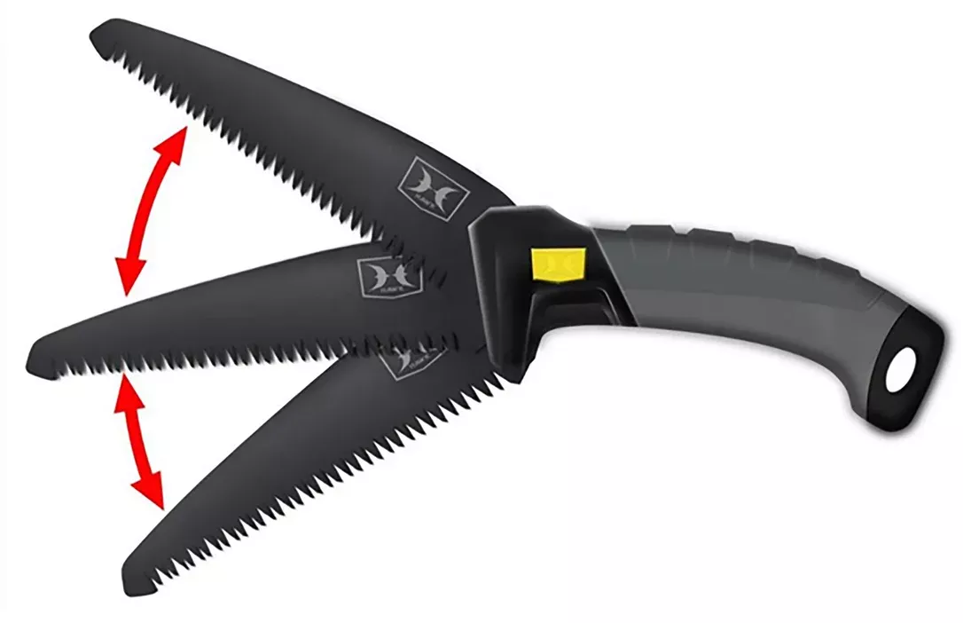 Hawk 11 Adjustable Pruning Hand SawIncludes Sheath (Black/Gray)