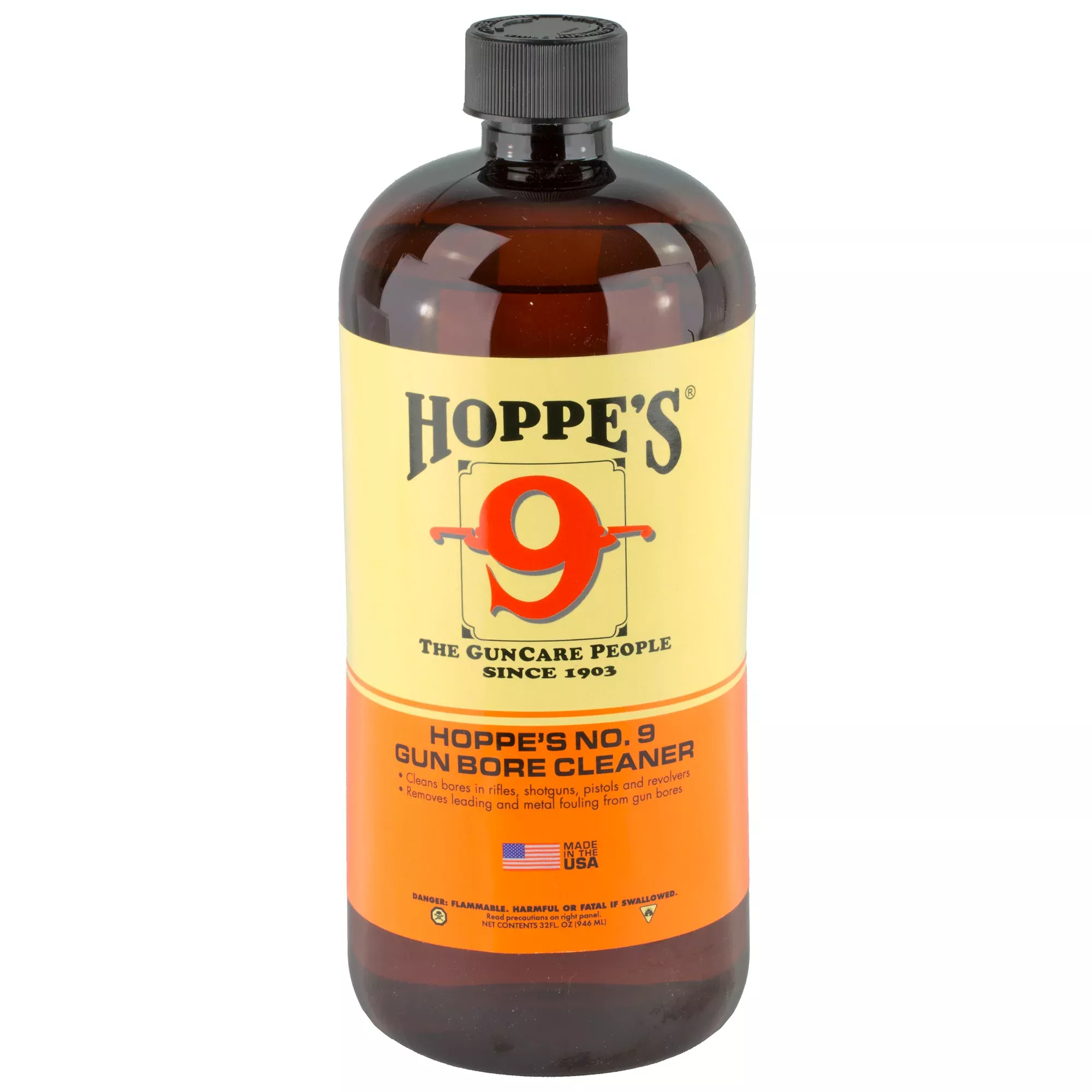 Hoppe's No. 9 Solvent – Quart – Universal Gun Bore Cleaner