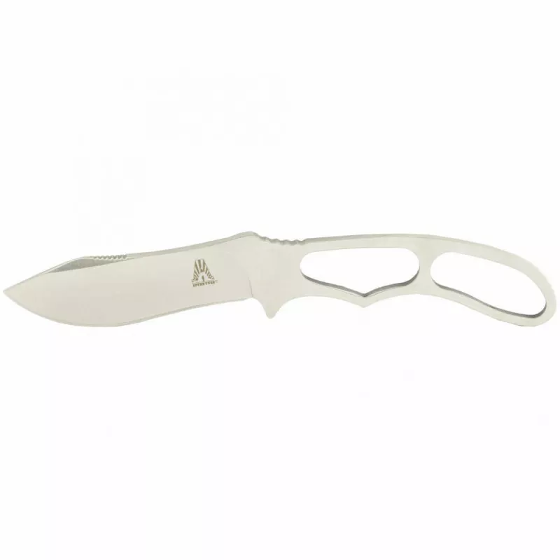 KA-BAR Adventure Fixed Blade Knife Plain White Blade 2.6" Hard Plastic White Handle