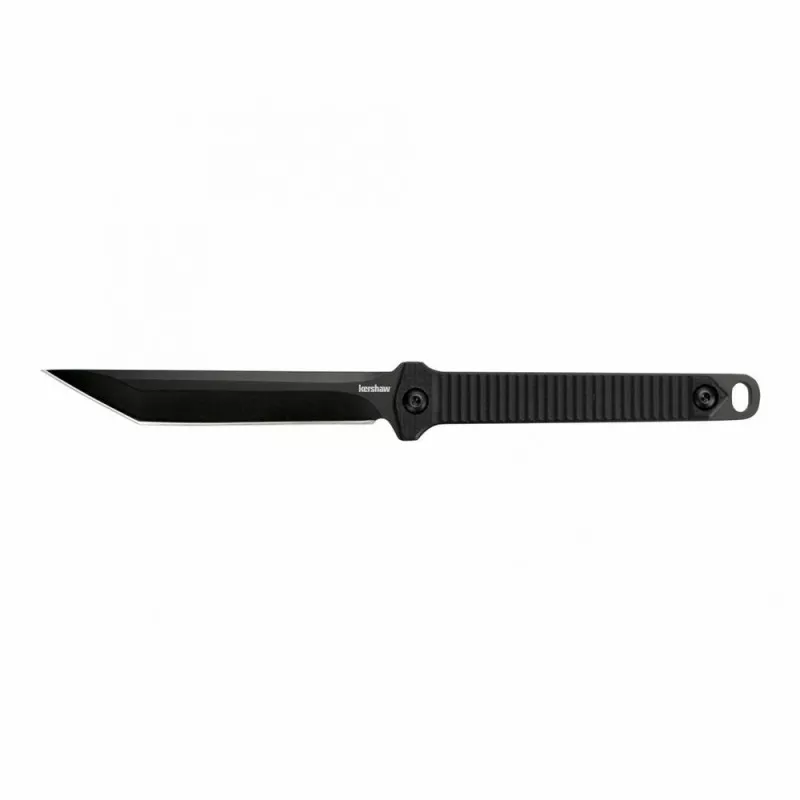 Kershaw Dune Fixed Blade Knife Plain Edge Blade 3.8" Injection Molded Black Handle