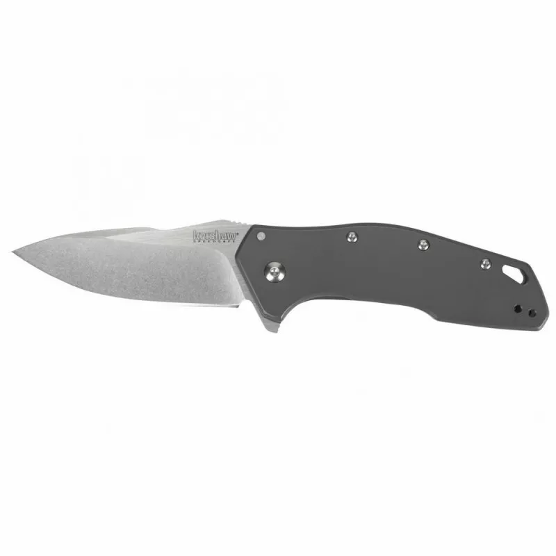 Kershaw Eris Folding Knife Modified Drop Point Flipper Blade 3" Black Handle