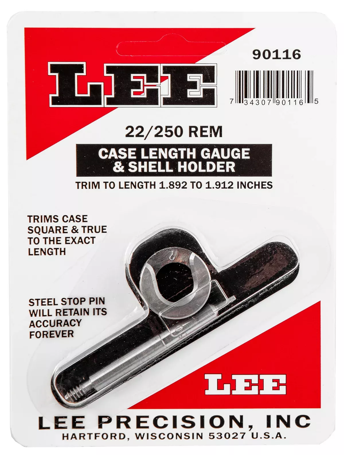 Lee Precision 90116 Case Length Gauge22 / 250 Rem
