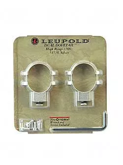 Leupold Dual Dovetail 1" Rings High Silver