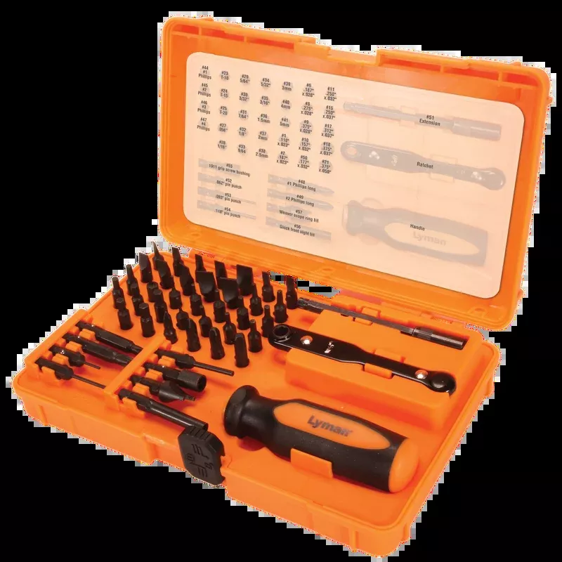 Lyman 45 Piece Master Gunsmith Screwdriver Set (Black/Orange)