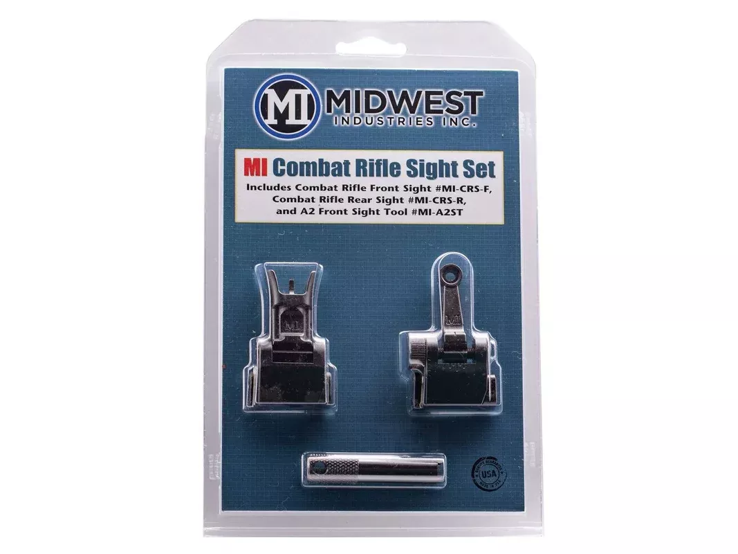 Midwest Flip-Up Sights Set – Front & Rear for AR-15, M16, M4