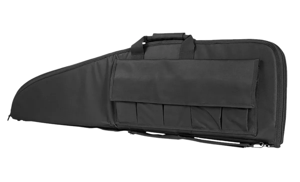 NcStar CV290742 VISM Rifle Case Black PVC Nylon w/ Foam Padding Double Zippers Carry Handle & ID Holder