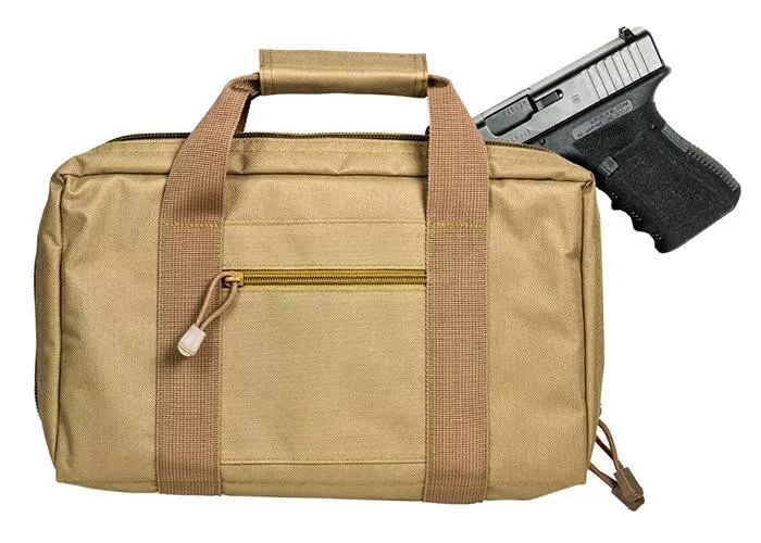NcSTAR Double Pistol and Mag Case Tan