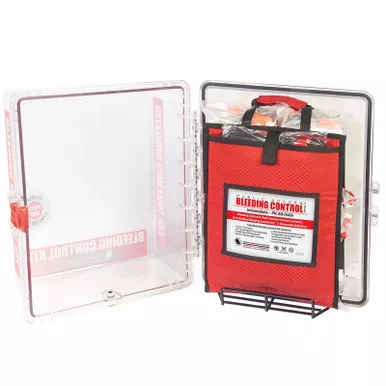 North American Rescue 80-0472 Public Access Intermediate Bleeding Control Station - 8 Pack Vacuum Sealed - Clear Polycarbonate