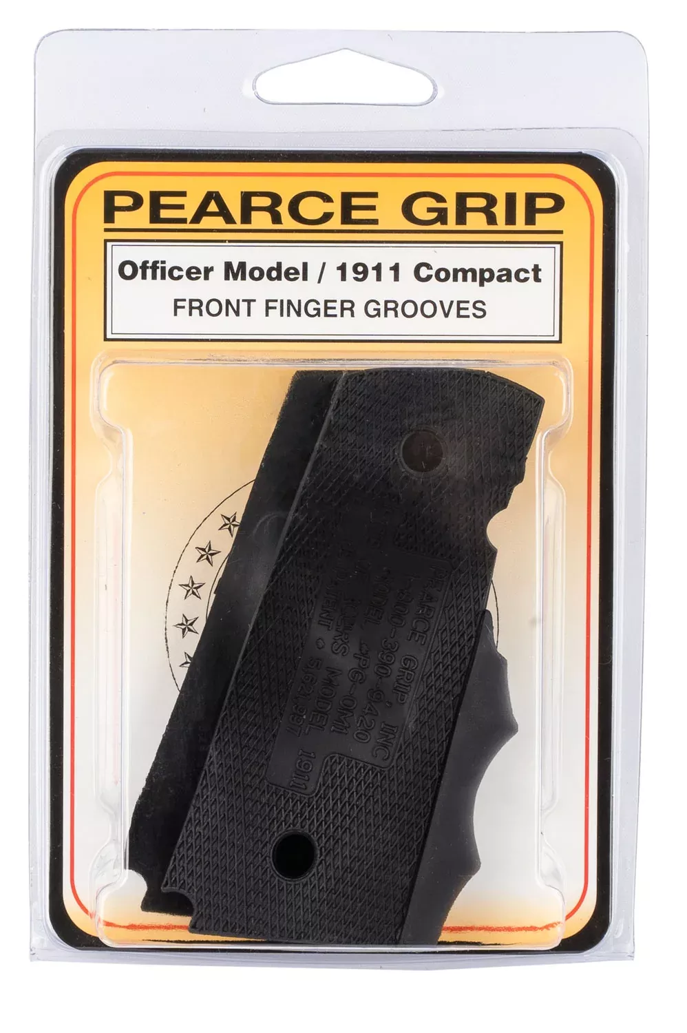Pearce Grip PGOM1 Finger Groove InsertBlack Rubber for Kimber 1911 Compact