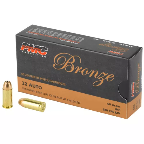 PMC Bronze 32ACP 60gr JHP - 50 Rds