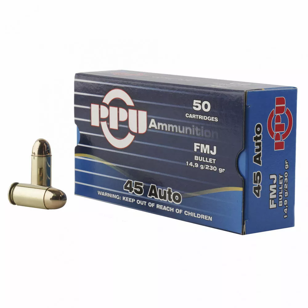 Ppu 45ACP Full Metal Jacket 230 Grain 50/500