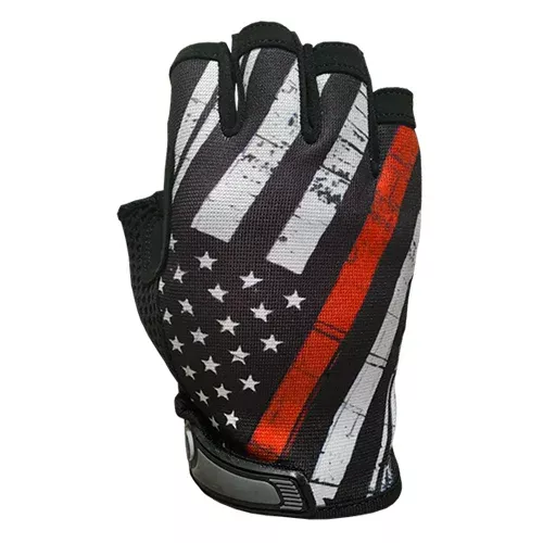 Red Line Flag – Unlined – Half Finger Gloves