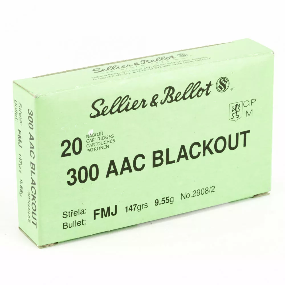 S&B 300Blackout 147Grain Full Metal Jacket 20/1000