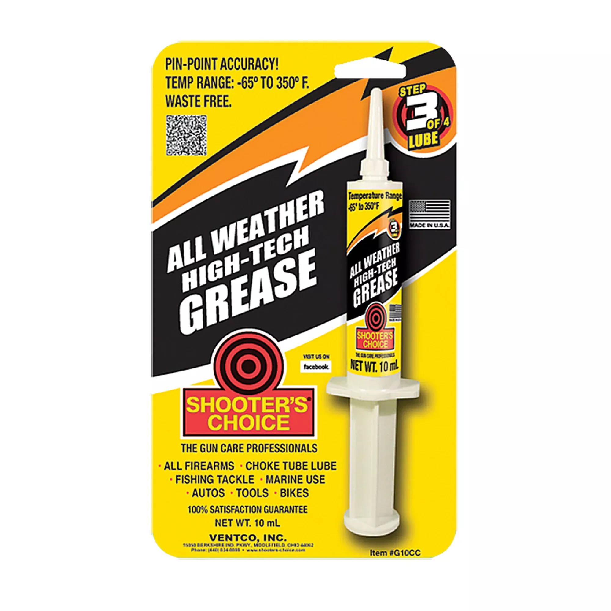 Shooter's Choice Grease Syringe 10cc – Universal Firearm Lubrication Tool
